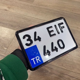 1 ADET BİSİKLET PLAKA 12X18 CM 