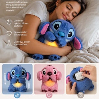 Stich uyku arkadaşı nefes alabilen peluş oyuncak 