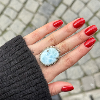 Larimar Taş Yüzük 