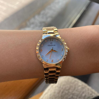 Tarnel Yuvarlak Kasa Saat / (Gold) Mavi 