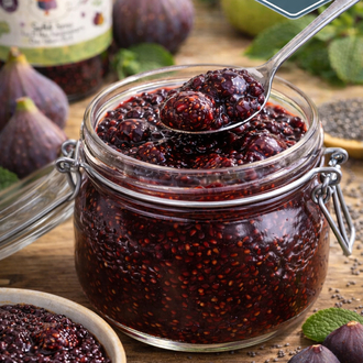 İNCİR & ELMA SUYU KONSANTRESİ & CHIA TOHUMU REÇELİ