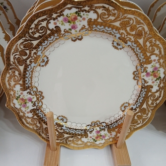 Royal 24 ayar gold tatlı tabağı