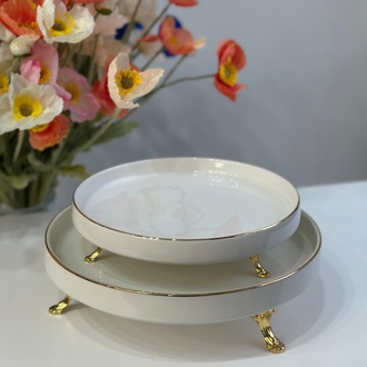 oval yaldızlı sunumluk