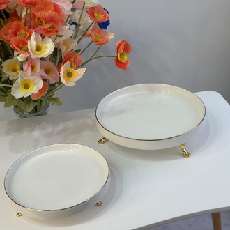 oval yaldızlı sunumluk