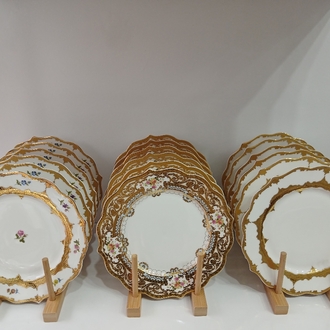 Royal 24 ayar gold tatlı tabağı