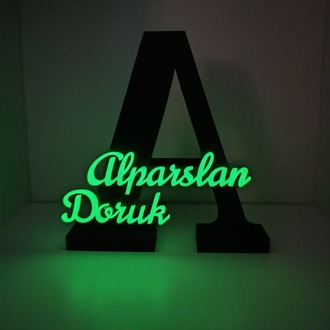 İsme Özel Fosforlu 3D Harf Dekor