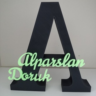 İsme Özel Fosforlu 3D Harf Dekor