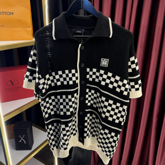 Amiri Checkered Crochet Mesh