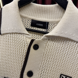 Amiri Checkered Crochet Mesh