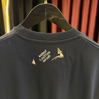 LV Embroidered Cotton T-Shirt