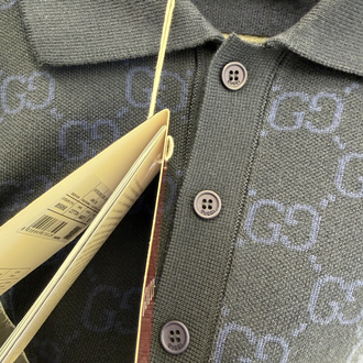 Gucci Polo En Jacquard De Soie Et