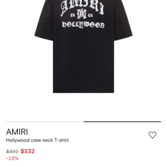 Amiri Hollywood Cotton Tshirt
