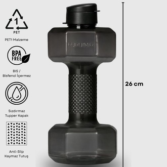 Yeni Nesil Dambıl Şeklinde Su Şişesi | 1.3 Litre Spor Matara