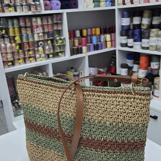 hasır model 3 renkli çanta 