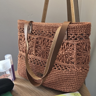 mozaik motif tasarım çanta (Bakır,çıtçıtlı)