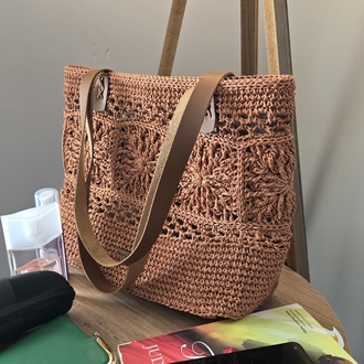 mozaik motif tasarım çanta (Bakır,çıtçıtlı)