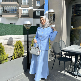 Maq özel tasarım ikili ceket etek takım