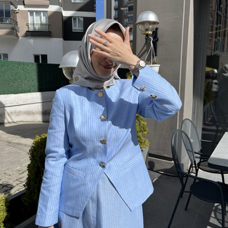 Maq özel tasarım ikili ceket etek takım