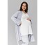 Gri Kruvaze Sabahlıklı Pijama Takımı