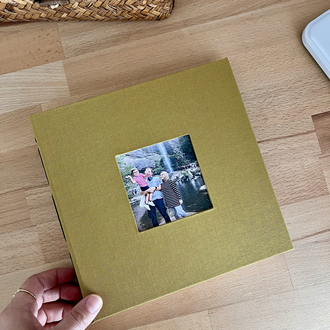 Çerçeve (Yağ Sarıs) | El Yapımı Fotoğraf Albümü | Anı Defteri | 21x21