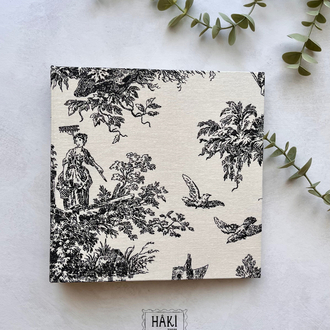 Aheste (Siyah Renk) | El Yapımı Fotoğraf Albümü - 21x21 cm | Anı Defteri 