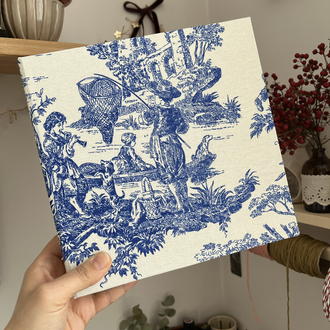 Aheste (Mavi) | El Yapımı Fotoğraf Albümü | Anı Defteri | 22x22