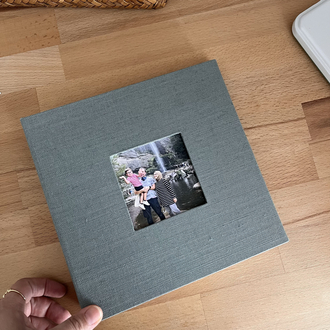 Çerçeve (Küf Mavisi) | El Yapımı Fotoğraf Albümü | Anı Defteri | 21x21