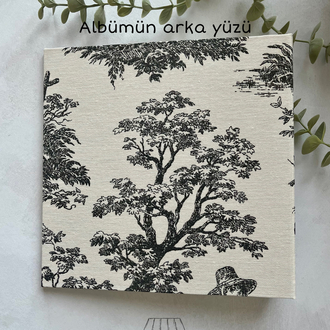 Aheste (Siyah) No:2 | El Yapımı Fotoğraf Albümü | Anı Defteri | 21x21