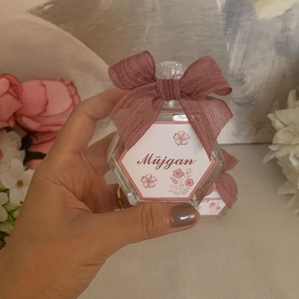 (30 ADET) Altıgen Cam Şişe Kolonya 
