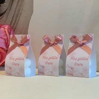(30 ADET) İsme Özel Bubble Mum Newborn Hediyelik