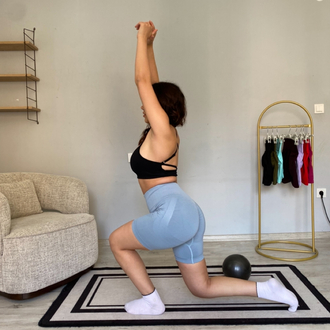 Buz mavisi ekstra push up seamless büzgülü şort