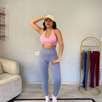 Gri kalçası büzgülü ekstra push up büzgülü taytımız