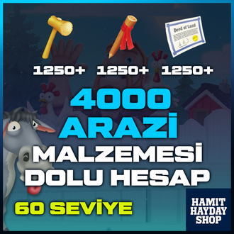 60 Seviye ARAZİ DOLU HESAP