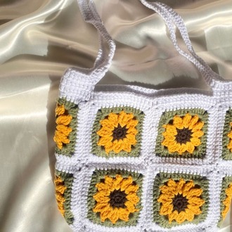 Sunflower / El Yapımı Omuz Çantası - Ayçiçeği