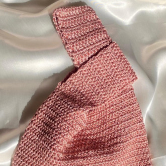 Knota / El Yapımı Düğümlü Tasarım Çanta - Pudra Pembe