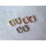 White Rectangle Hoop Earrings