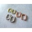 White Rectangle Hoop Earrings