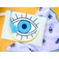 Handpainted Evil Eye Clutch & Scarf 