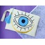 Handpainted Evil Eye Clutch & Scarf 