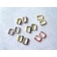 White Rectangle Hoop Earrings