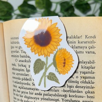 4'lü çiçek temalı mıknatıslı kitap ayracı