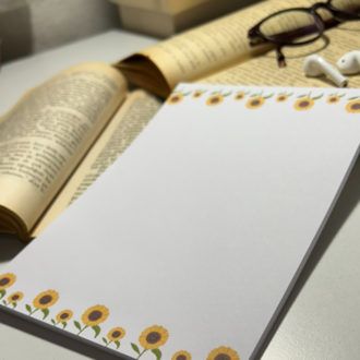 Ayçiçek temalı notepad