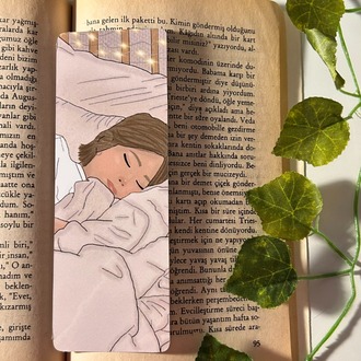 Uyku temalı kitap ayracı