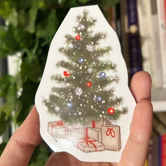 Yılbaşı ağacı mıknatıslı kitap ayracı