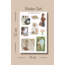 Mod temalı 4lü Çoklu Sticker Seti, 8x12 cm, çıkartma, bullet journal, scrapbook, kolaj, etiket