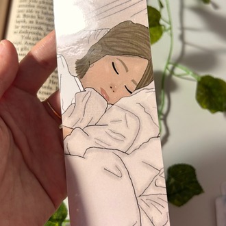 Uyku temalı kitap ayracı