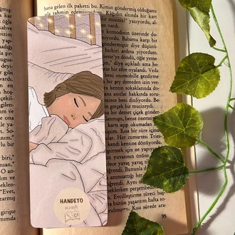 Uyku temalı kitap ayracı