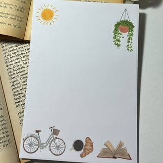 Bisiklet temalı notepad