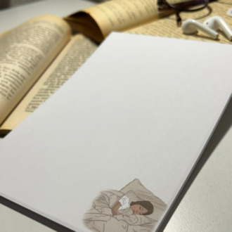Uykucu temalı notepad/memopad