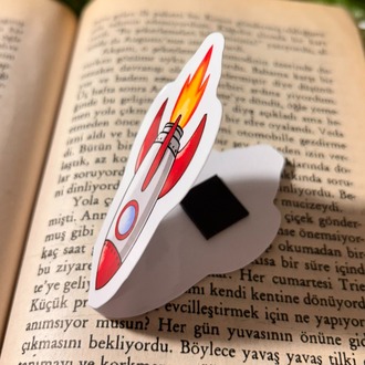 Roket kitap ayracı mıknatıslı kitap ayracı magnetli kitap ayracı manyetik ayraç